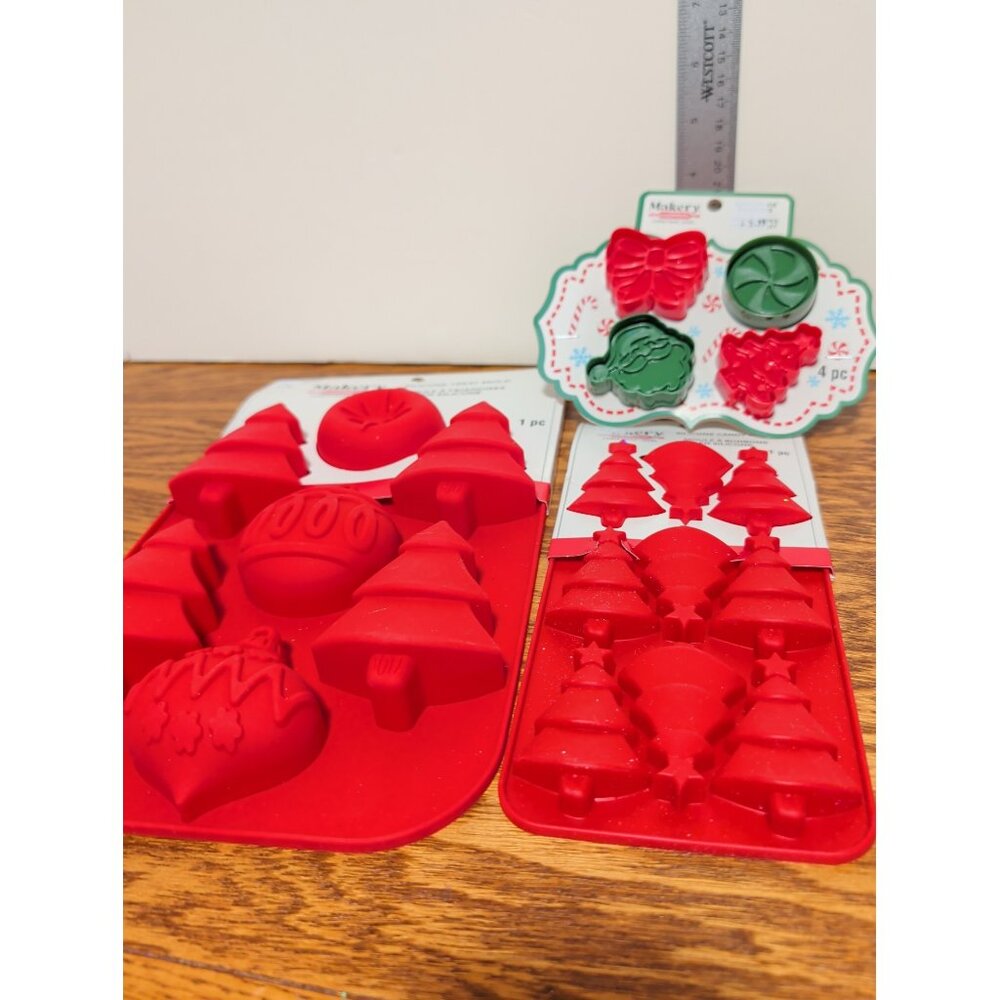 Silicone treat molds and cookie cutters